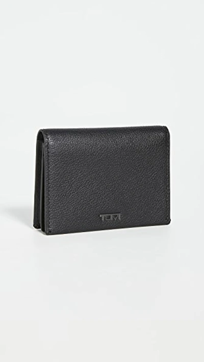 Tumi Nassau Slg Gusseted Card Case In Black Texture