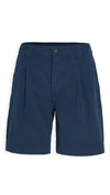 Albam Gd Ripstop Pleated Shorts In Navy
