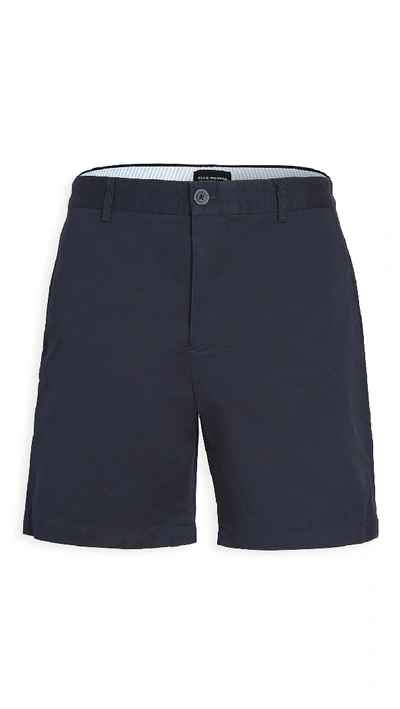 Club Monaco Baxter Cotton-blend Twill Shorts In Navy