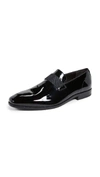 HUGO BOSS HIGHLINE PATENT SLIP-ON LOAFERS