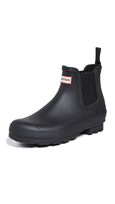 Hunter Original Insulated Waterproof Chelsea Boot In Black