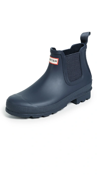 Hunter 'original' Waterproof Chelsea Rain Boot In Blue