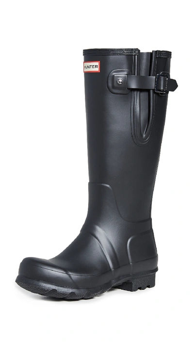 Hunter Original Tall Side Adjustable Mens Wellies In Black