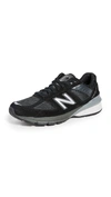 New Balance Black Made In Us 990 V5 Sneakers In Black