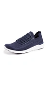 Apl Athletic Propulsion Labs Techloom Wave Hybrid Running Shoe In Midnight/white
