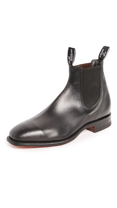 R.M.WILLIAMS R. M. WILLIAMS CLASSIC RM LEATHER CHELSEA BOOTS BLACK