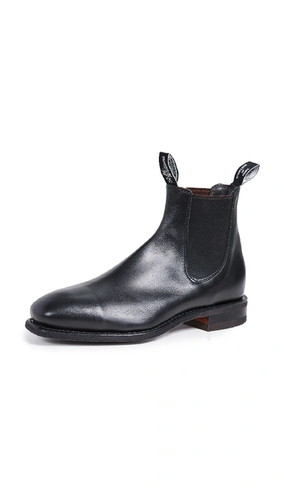 R.M.WILLIAMS R. M. WILLIAMS COMFORT RM LEATHER CHELSEA BOOTS BLACK