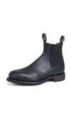 R.M.WILLIAMS R. M. WILLIAMS GARDNER LEATHER CHELSEA BOOTS BLACK