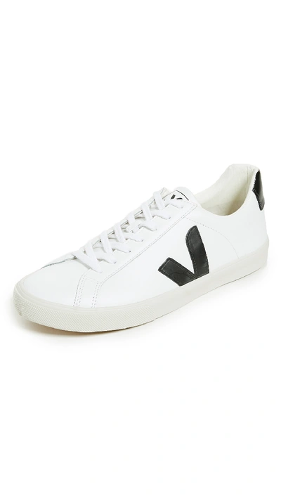 Veja Esplar Leather Sneakers In Extra White/black