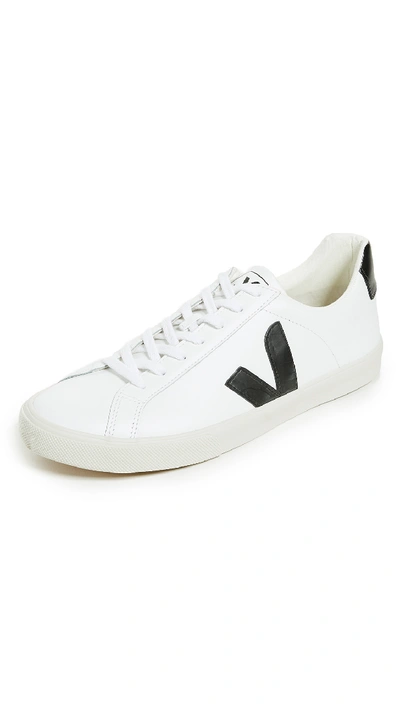 VEJA ESPLAR LEATHER SNEAKERS EXTRA WHITE/BLACK