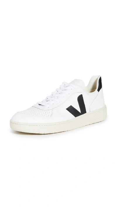 Veja V-10 Leather Sneakers Extra White/black