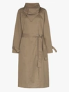 THE FRANKIE SHOP GREEN WING COLLAR TRENCH COAT,WINGCOLLARVOLUMETRENCH15304884