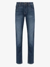 Paige Transcend Croft Skinny Fit Jeans In Blue