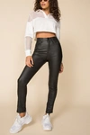 Superdown Deandra Coated Faux Leather Pant In Black