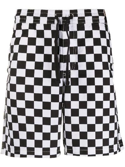 Vans Check-print Track Shorts In Black