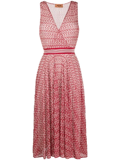 Missoni Flared Midi Dress In Rot