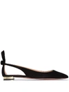 Aquazzura Love Affair 10mm Ballerina Shoes In Black