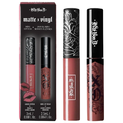 Kvd Vegan Beauty Kitten Mini: Matte Meets Vinyl Liquid Lipstick And Lip Gloss Lolita Set