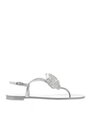 Giuseppe Zanotti Flip Flops In Silver