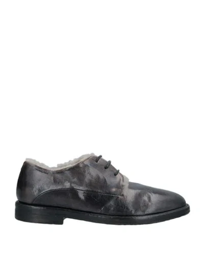 Alexander Hotto Laced Shoes In Steel Grey
