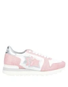 EMPORIO ARMANI ATLANTIC STARS WOMAN SNEAKERS PINK SIZE 8 SOFT LEATHER