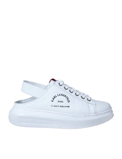 Karl Lagerfeld White Leather Sneakers