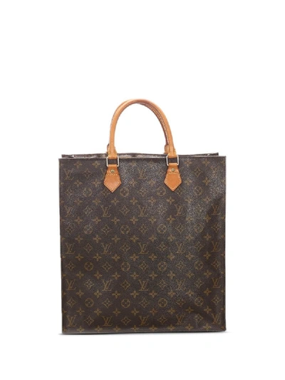 Pre-owned Louis Vuitton 2002  Monogram Print Tote Bag In Brown