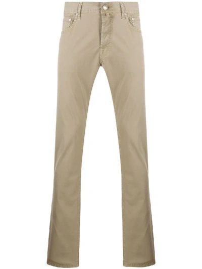 Jacob Cohen Slim Fit Chinos In Brown