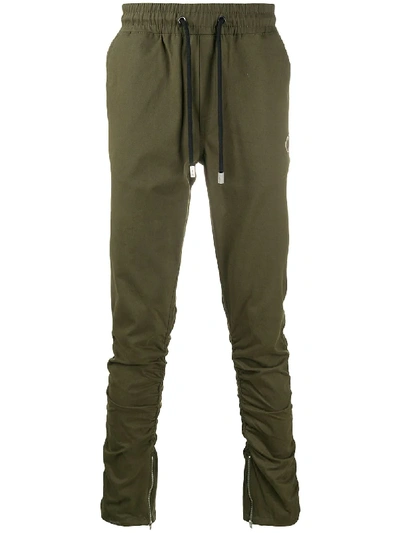 Blood Brother Ruched Skinny Leg Pants In Khaki-green