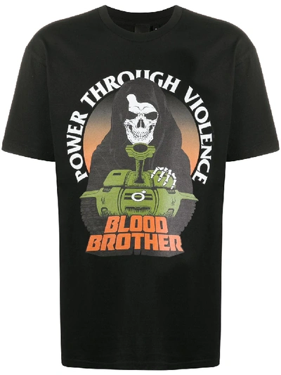 Blood Brother 'violence' Graphic-print T-shirt In Black