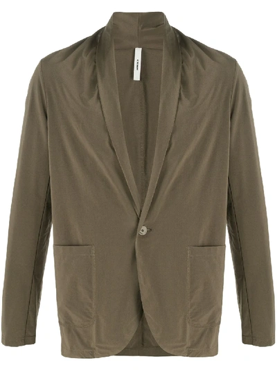 Attachment Fitted Single-breasted Blazer In Green