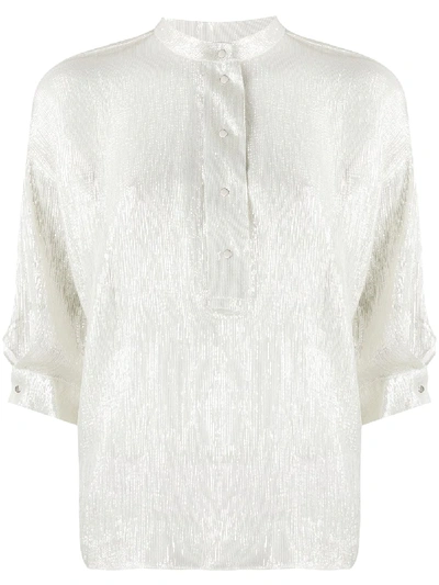 Roseanna Facette Sheer Blouse In Neutrals