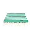 Mc2 Saint Barth Striped Logo Beach Towel In Green