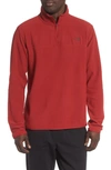 The North Face Tka Glacier Quarter Zip Fleece Pullover In Cardinal Red/ Cardinal Red