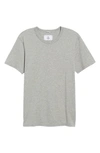 Reigning Champ Short Sleeve Slim Fit Crewneck T-shirt In Heather Grey