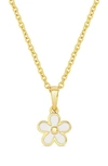 LILY NILY FLOWER PENDANT NECKLACE,487N-WT