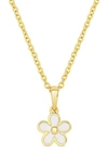 Lily Nily Flower Pendant Necklace In Gold