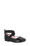 Nina Marissa Cross Strap Flat In Black