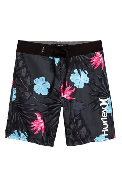 Hurley Kids' Military Floral Board Shorts In Black
