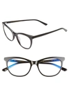 DIFF JADE 51MM BLUE LIGHT BLOCKING CAT EYE GLASSES,BK-BB61