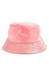 Topshop Vinyl Bucket Hat In Pink