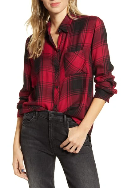 Rails Hunter Plaid Shirt In Ruby Onyx