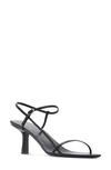The Row Bare Mid-heel Leather Slingback Sandals In Black