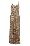 All In Favor Knit Maxi Dress In Black Ivory Ditsy Floral
