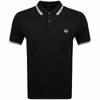 Fred Perry Twin-tipped Slim Fit Polo Shirt In Black