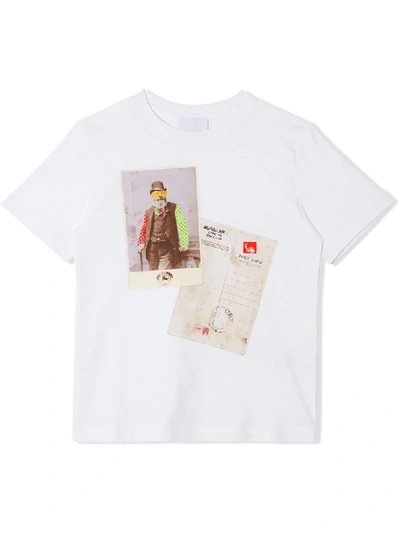 Burberry Babies' Collage Print T-shirt In Grey