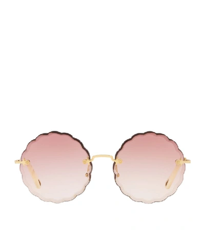 Chloé Rosie Round Sunglasses In Gold