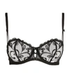 AUBADE EMBROIDERED LACE HALF-CUP BRA,15470327