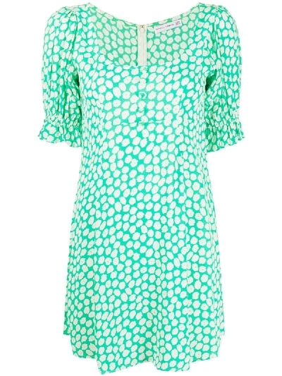 Faithfull The Brand Floral Print Mini Dress In Green