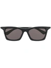 Balenciaga Rim Rectangular-frame Sunglasses In Black
